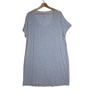 Soma Cool Nights Short Sleeve Sleep Shirt Merry Dot Pattern Breathable Sz XL